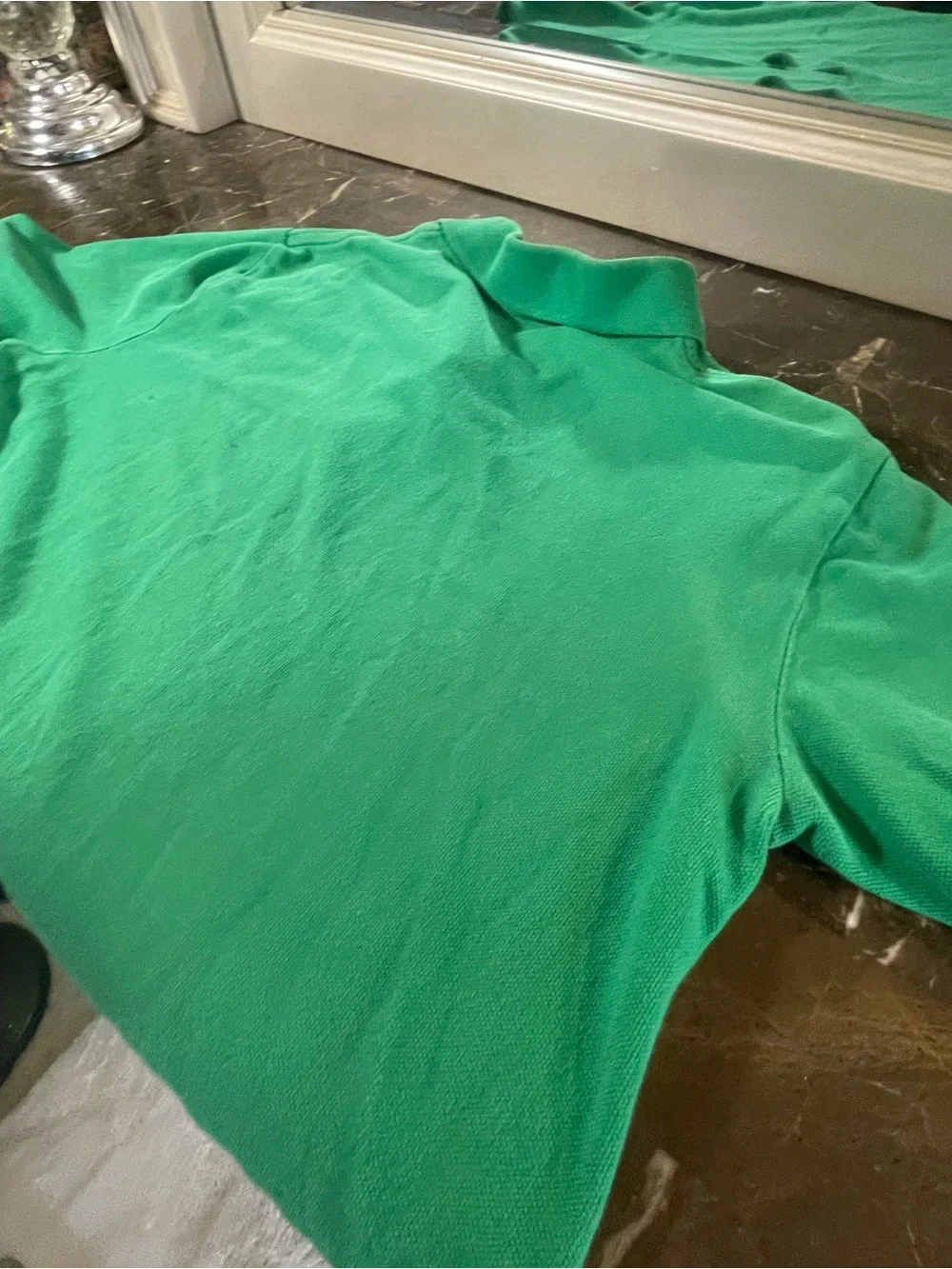 Ralph Lauren Green Polo with Orange Pony Logo